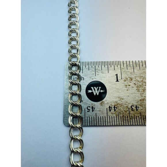 Vintage Estate Sterling Silver 925 Italian Chain Link Bracelet 7.5” Men Women - Picture 5 of 7